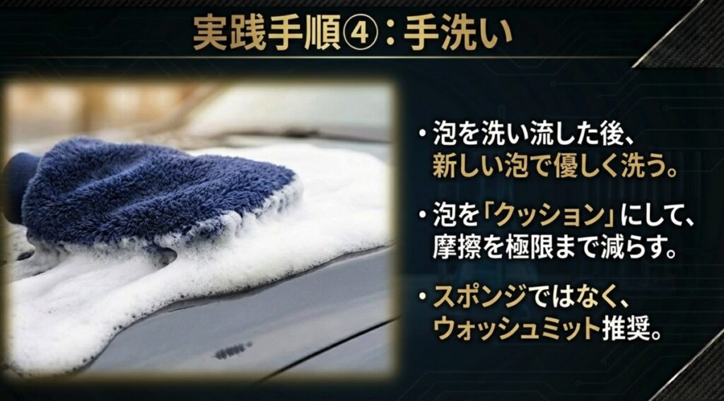 ウォッシュミットを使った優しい手洗い