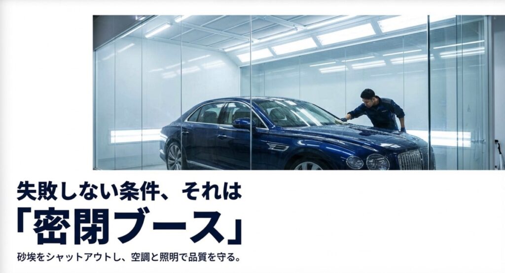 失敗しない条件は「密閉ブース」