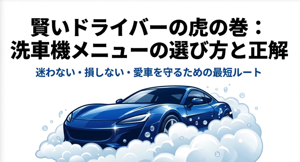 洗車機の撥水コートで愛車を輝かせるイメージ