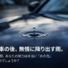 洗車直後の雨による絶望感と徒労感を表現したイメージ画像