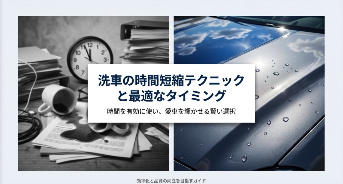 洗車の時間短縮テクニック！最適な頻度やタイミングも徹底解説