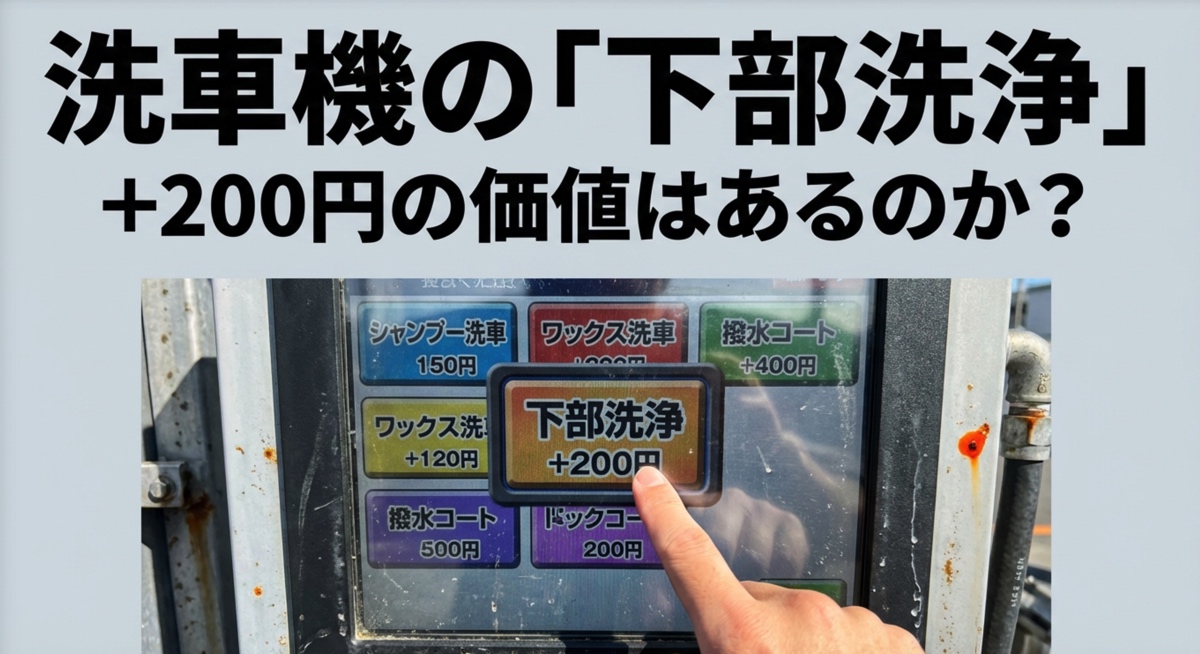 洗車機の下部洗浄は必要？効果と200円の価値を検証【錆対策】