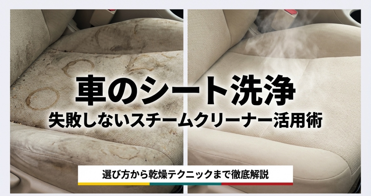 車のシート洗浄とスチームクリーナー活用術の表紙