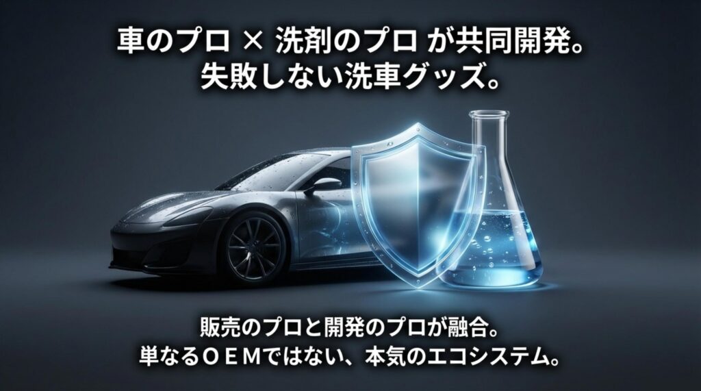 車のプロと洗剤のプロが共同開発したエコシステム