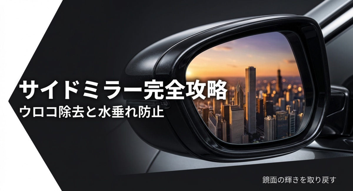 洗車におけるサイドミラーのウロコ除去と水垂れ防止の完全攻略ガイド