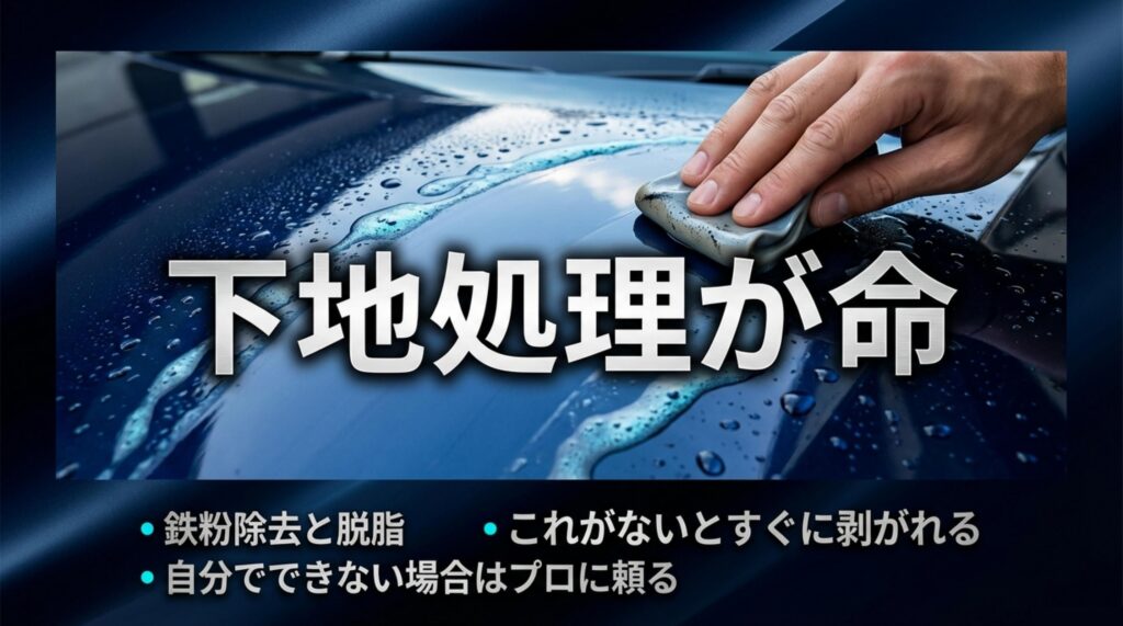 鉄粉除去と脱脂による下地処理がポリマーコーティングの定着を左右する