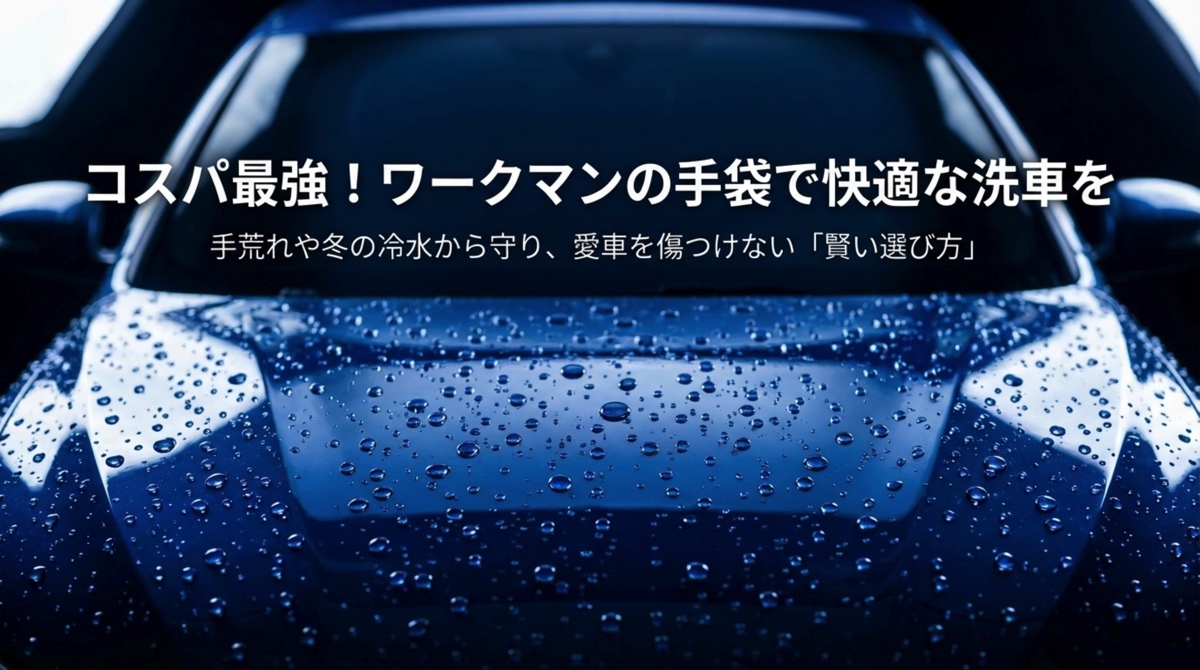 ワークマンの手袋で快適な洗車を実現するイメージ