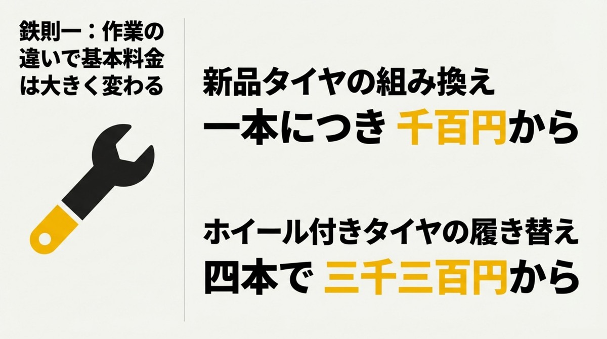 レンチのアイコンと基本料金の説明