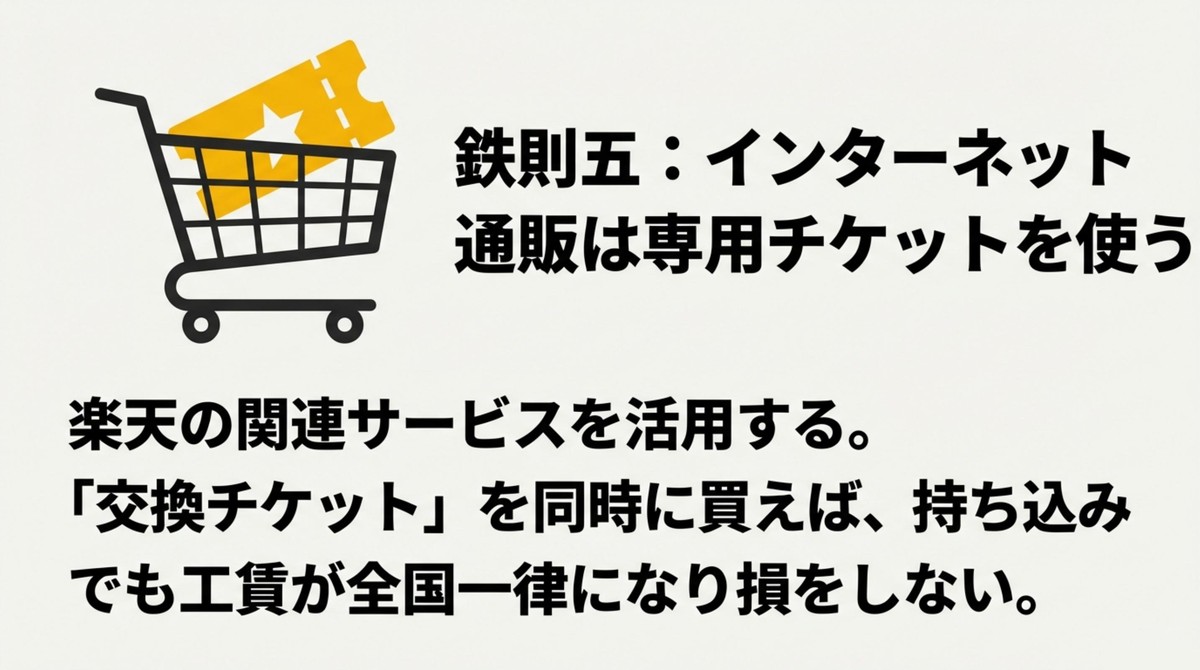 買い物かごとチケットのイラスト