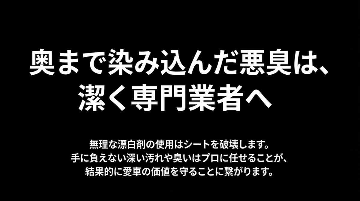 奥まで染み込んだ悪臭や深い汚れは潔く専門業者へ