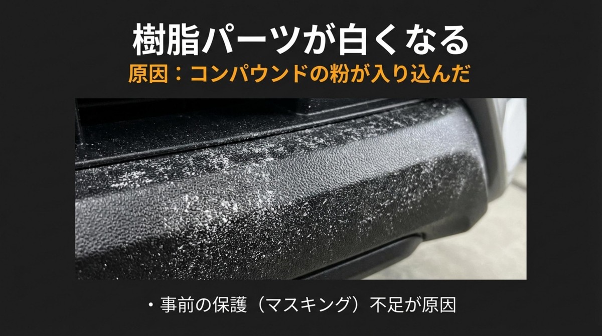 樹脂パーツが白くなる失敗と保護不足 樹脂パーツが白くなる原因とマスキングの重要性