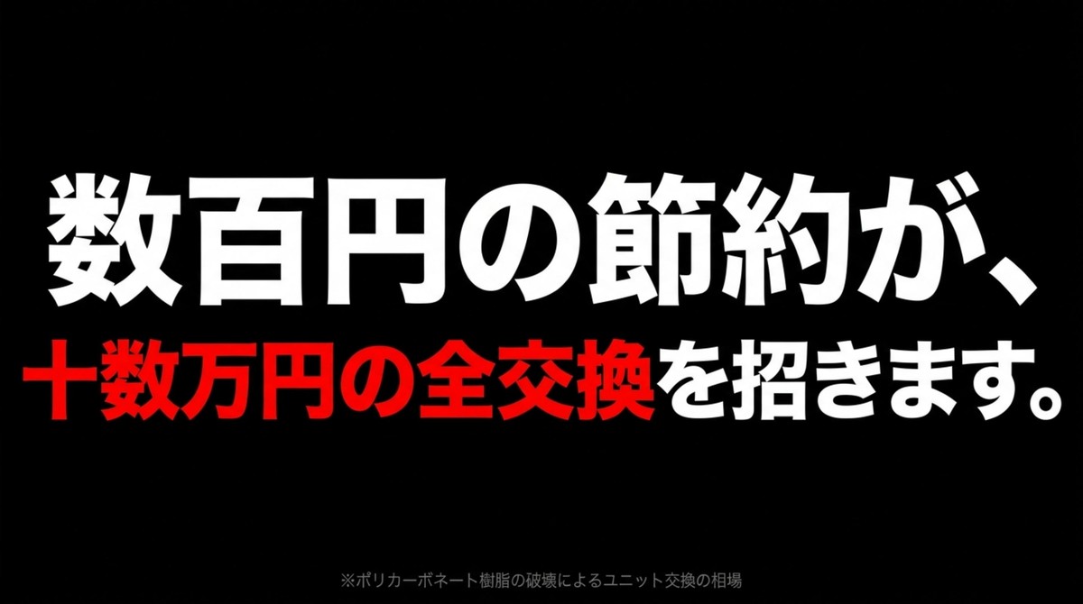 樹脂の破壊によるヘッドライトユニット交換の相場