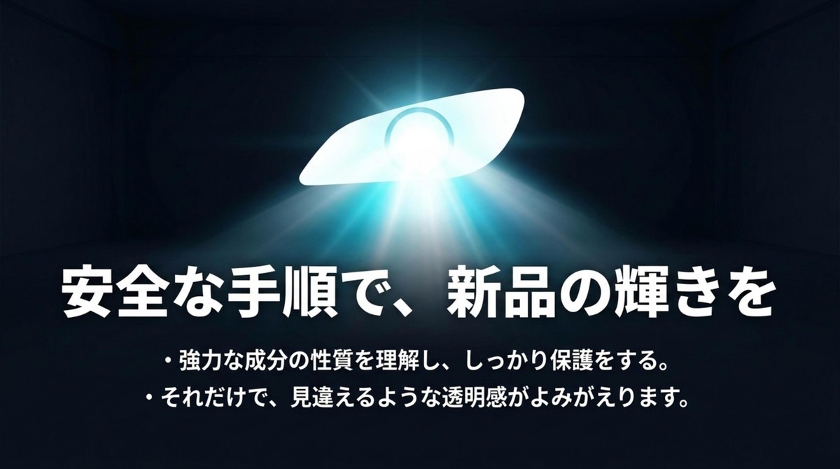 正しい手順で透明感がよみがえり新品のような輝きを取り戻す