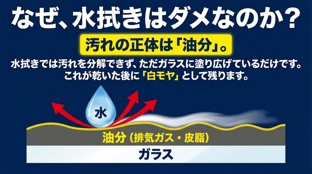 水拭きNG!汚れの正体は「油分」です 水拭きがダメな理由と汚れの正体である油分についての解説