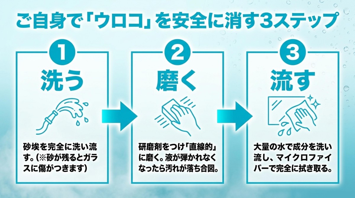 自力でウロコを安全に消す3つのステップ