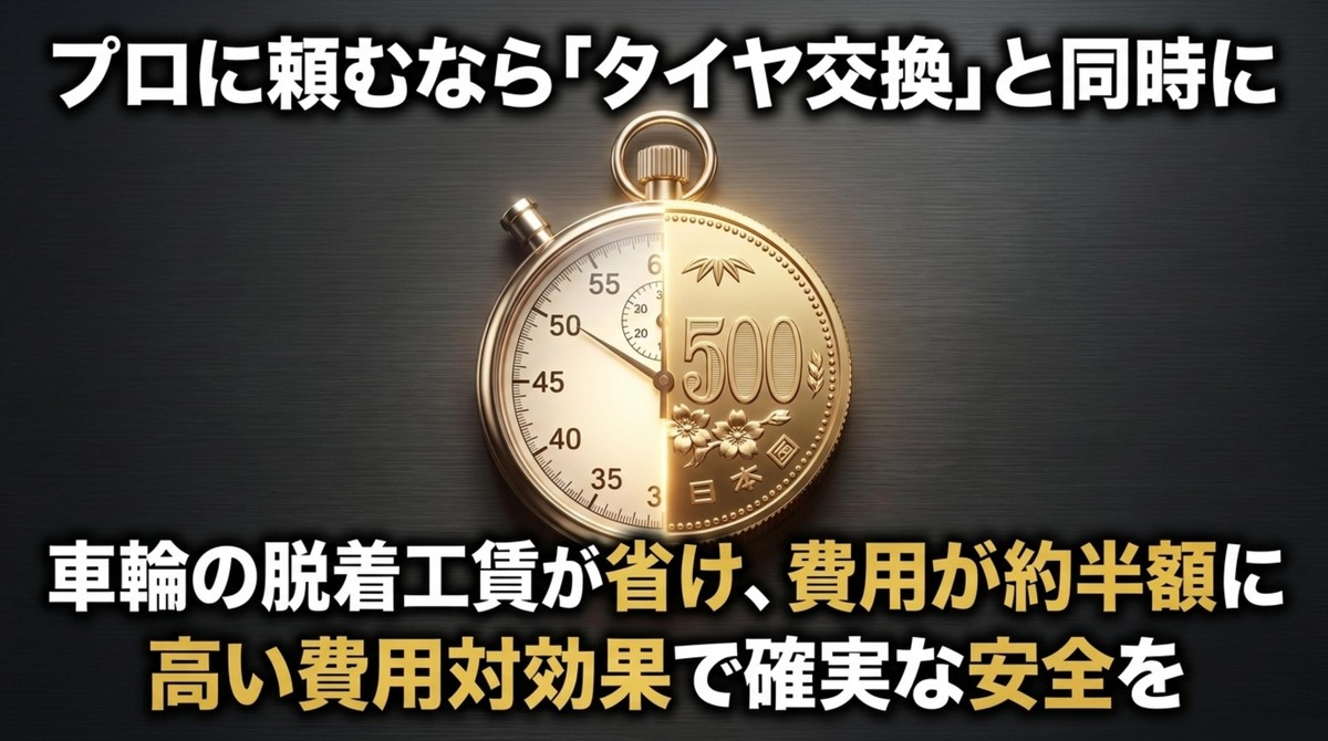 タイヤ交換と同時にプロに防錆を依頼するメリットと約半額になる費用対効果