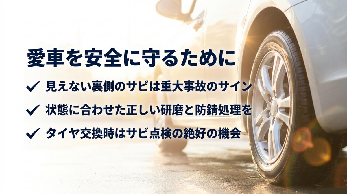 愛車を安全に守るためのサビ点検と正しい防錆処理のポイント