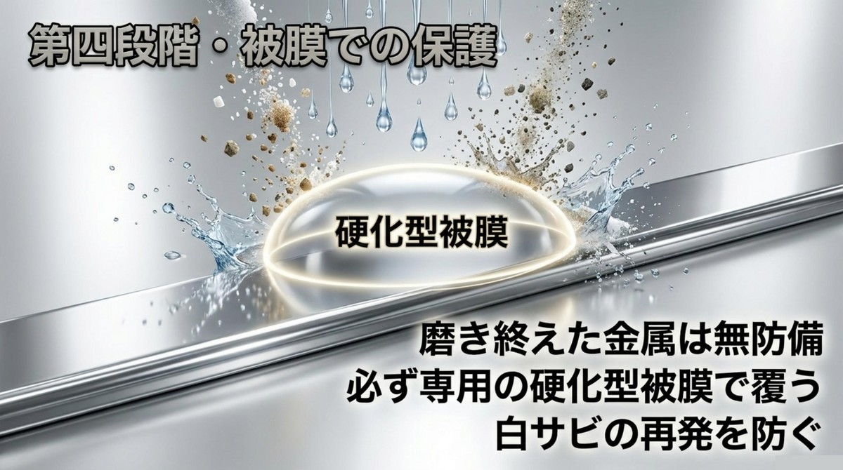硬化型被膜を使った第四段階の保護コーティング
