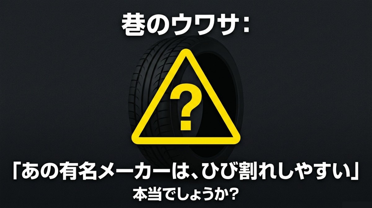有名メーカーのタイヤはひび割れしやすいという巷の噂に関する疑問