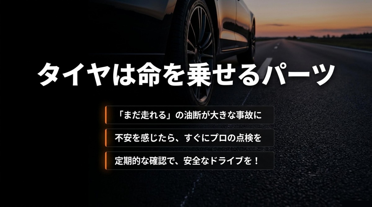 タイヤの交換時期を守ることの重要性と早めの点検のすすめ