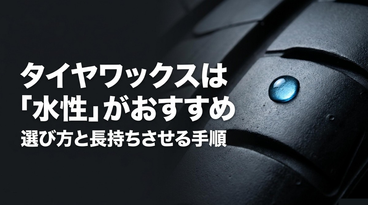 水性タイヤワックスの選び方と長持ちさせる手順を紹介するスライド