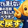 洗車しても消えない車の花粉シミの落とし方。正体はペクチンで、熱を当てて戻す