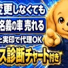 親名義の車を名義変更せずに売る方法を伝えるイラスト、親の同意と実印があれば代理で売却できることを示している